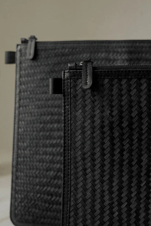 Kadam Haat Handmade Sitalpati Laptop Sleeve  - 13"/16" - Black