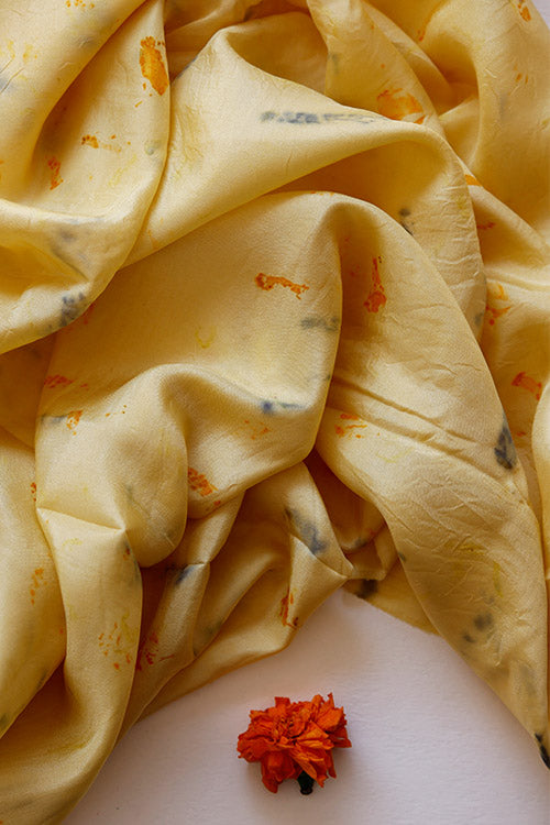 Mulya "POAL" Eco Printed Habutai Silk Yardage