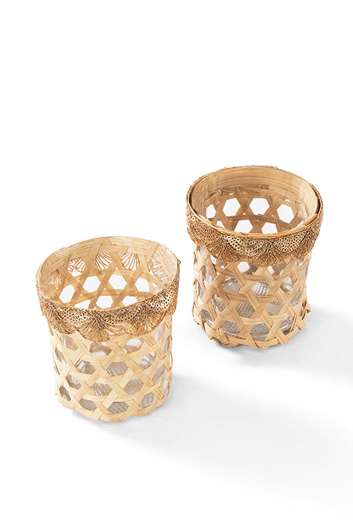 Greenkraft Deepam Handcrafted Bamboo Tealight - Set Of 2