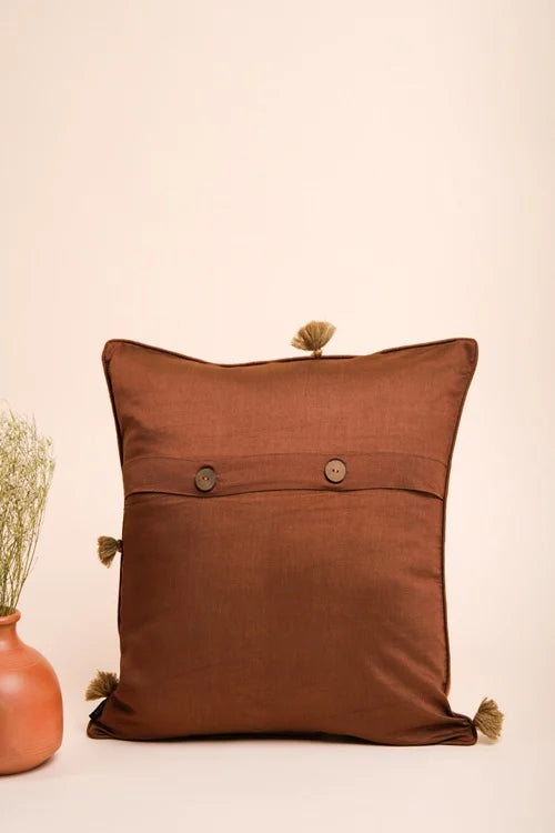Craftroots Waves Cushion Cover With Handwork