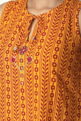 Bebaak Preet Bagh Printed A Line Dress