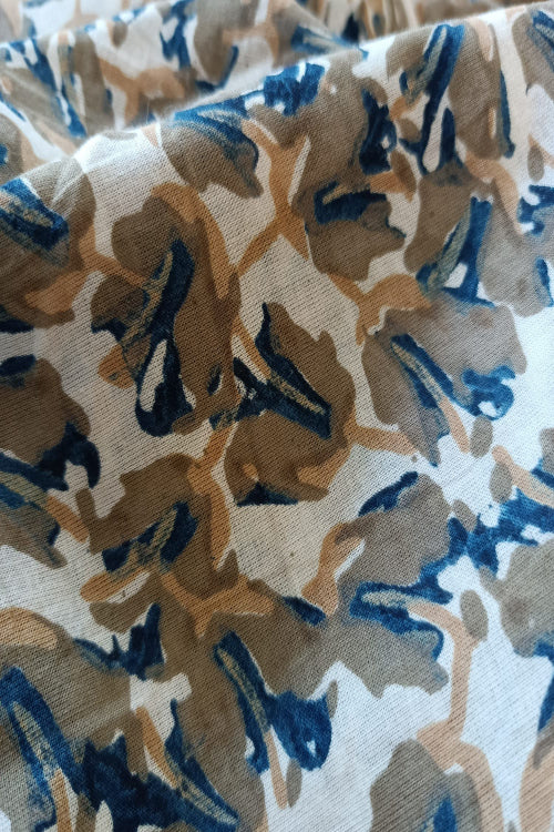 Craetive Bee 'RAYA' Natural Dye Block Print Cotton Fabric