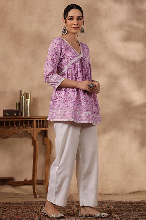 Shuddhi Pink And Purple Top