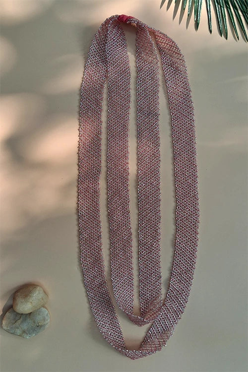 Antarang- Bead Work- Radhika Gulabi Haar [Long Nekpiece]