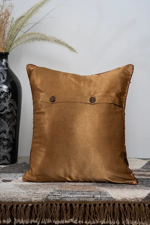 Craftroots Gaji Silk Crafted Mirror Cushion Cover