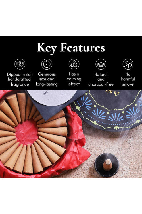 Boond Fragrances Audh Dhoop - Pure Agarwood Incense Cones
