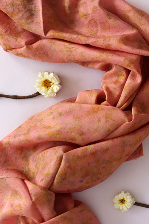 Mulya "Peoli" Eco Printed Habutai Silk Yardage