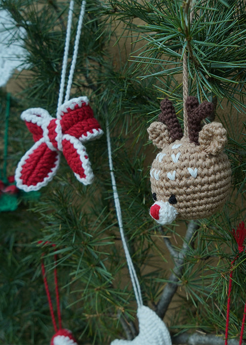 Himalayan Blooms Eco-Friendly Crochet Ornament Set of 7