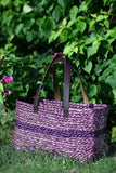 Handmade Sabai Grass Shopping Bag - Lavender