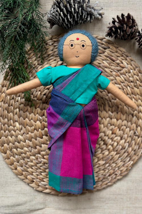 The Good Doll, Single Doll, Nilah Patti Madras Checks Saree