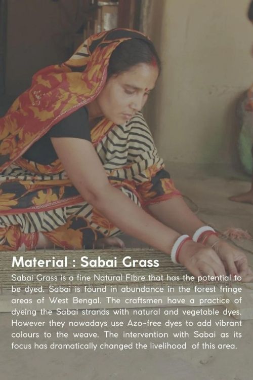 Handmade Sabai Grass Mesh Bag - Large (Neer)