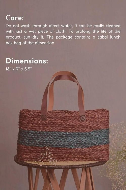 Kadam Haat Handmade Sabai Grass Shopping Bag - Brown