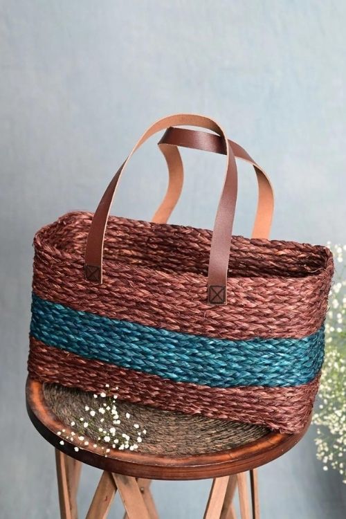 Kadam Haat Handmade Sabai Grass Shopping Bag - Brown