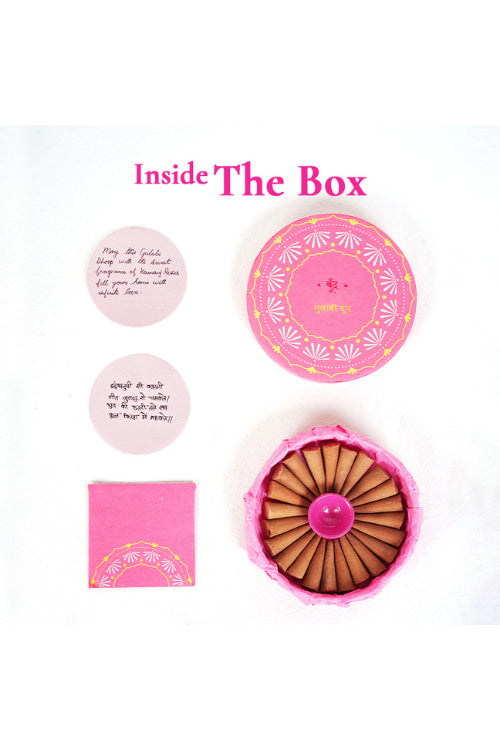 Boond Fragrances Gulabi Dhoop - Pure Indian Rose Incense Cones