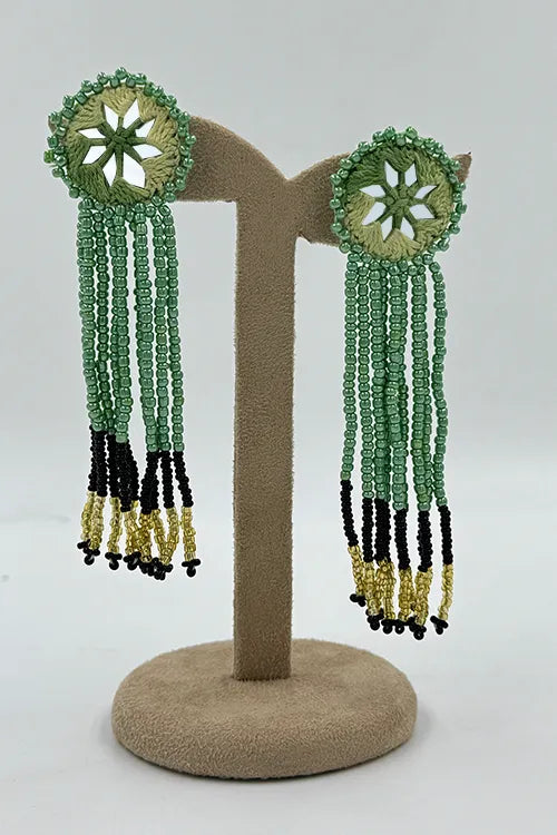 Antarang- Jil-Mil Earrings- Shaded Green