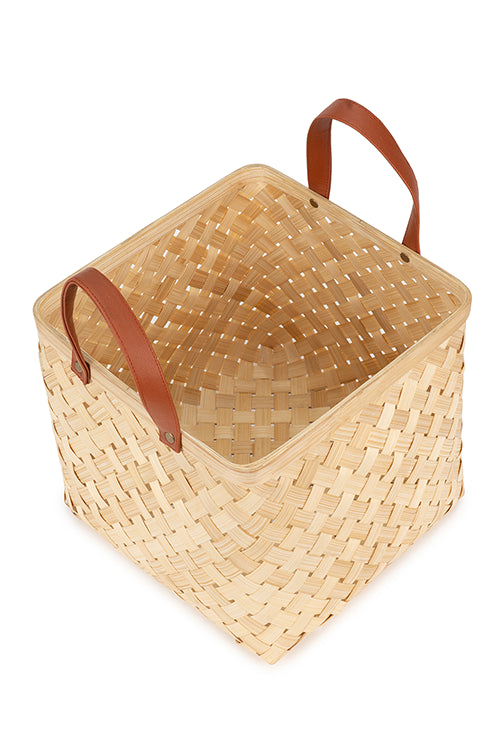 Greenkrafteira Handcrafted Bamboo Basket - Set Of 2