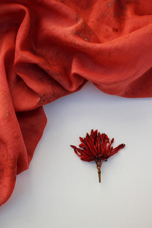 Mulya "SURKH" Eco Printed Cotton Silk Yardage
