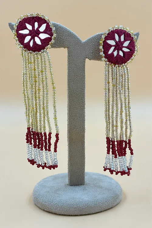 Antarang- Jil-Mil Earrings- Maroon