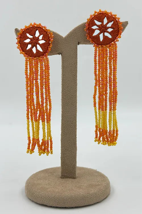 Antarang- Jil-Mil Earrings- Orange