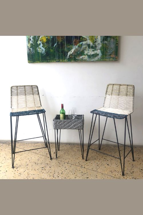 Sirohi Skyline Upcycled Plastic Bar Stool
