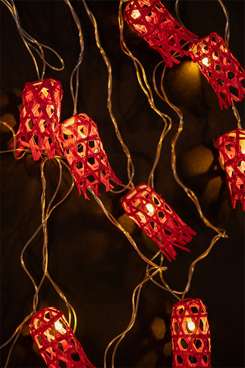 Greenkraft Bell Handcrafted bamboo String Light