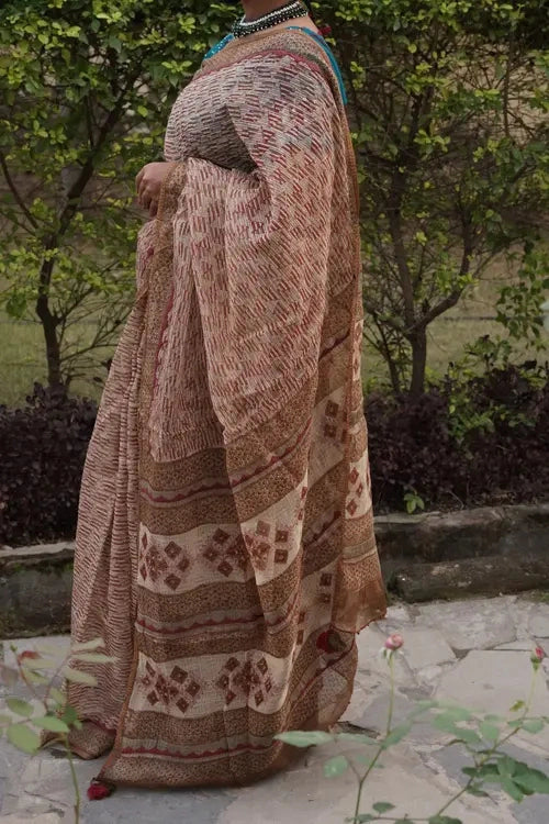 Sadhna"Suvarna"Saree Cotton Kota Doriya