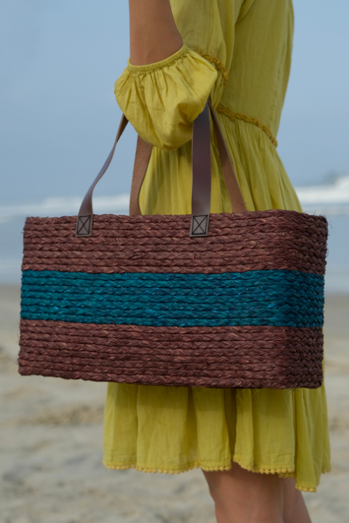 Kadam Haat Handmade Sabai Grass Shopping Bag - Brown