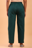 Teal Green Straight Pant