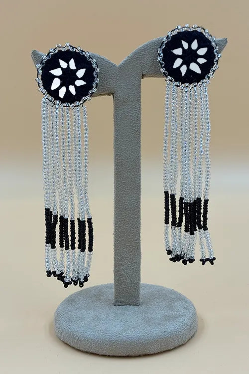 Antarang- Bead Work- Jil-Mil Earrings- Black