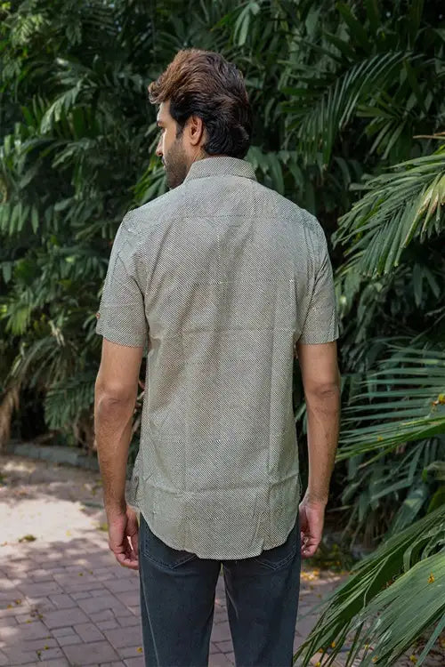 Craftroots Striped Bagru Block Print Shirt