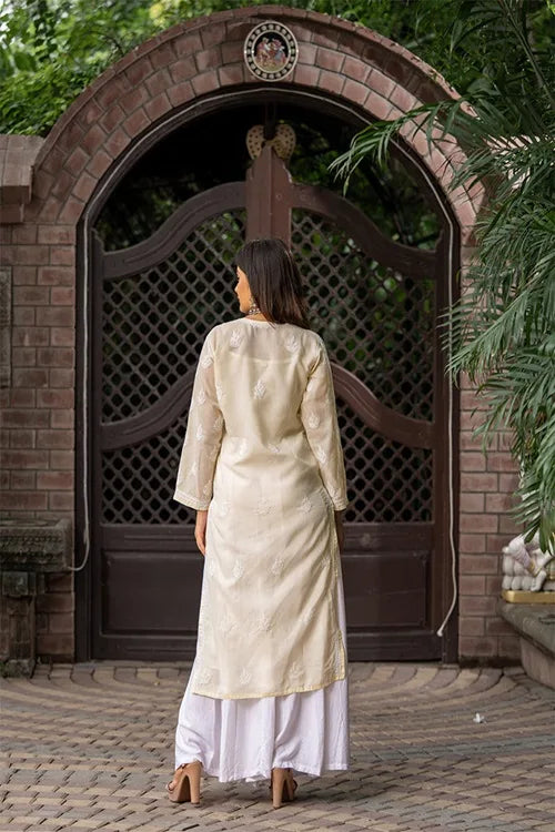 Craftroots All-Over Chikankari Embroidered Kurta