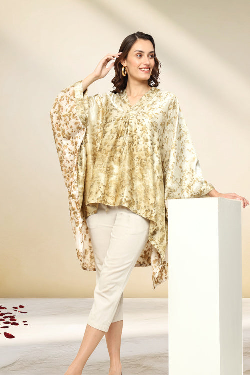 Bageeya " Haru " Handwoven Mashru Kimono Tunic