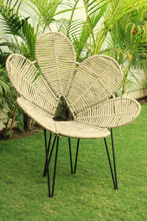 Sirohi Natural Jute Flower Chair