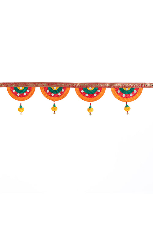 Greenkraft Satrangi Handcrafted Bamboo Marigold Toran