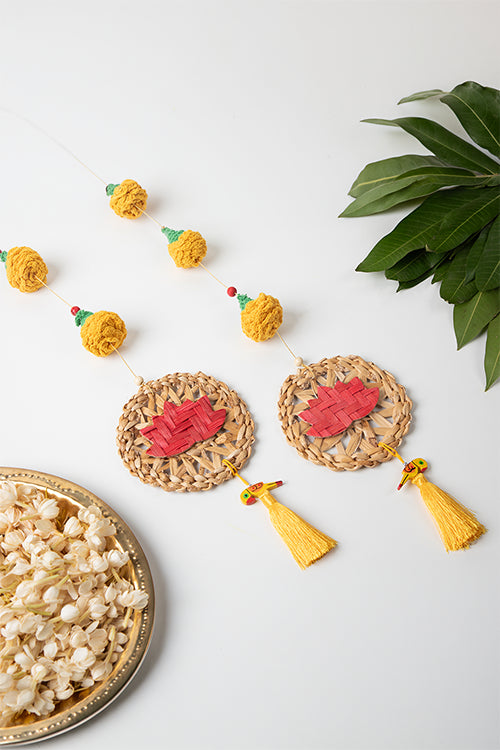 Greenkraft Marigold Lotus Handcrafted Banana Hanging - Set Of 2