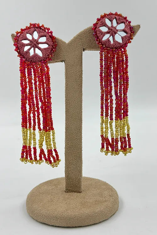 Antarang- Jil-Mil Earrings- Red
