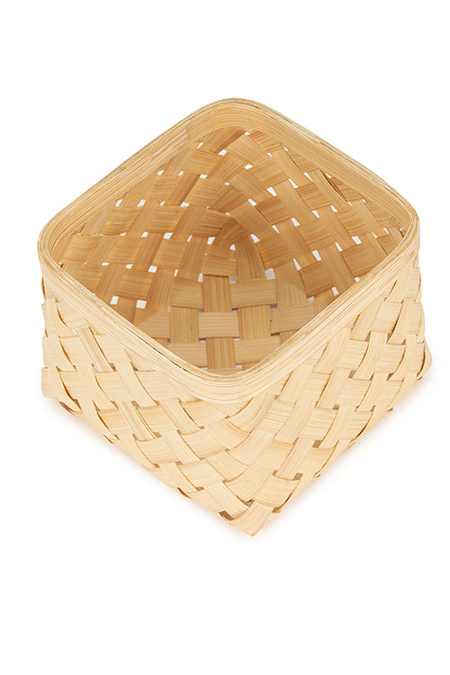 Greenkraftaurea Handcrafted Bamboo Basket - Set Of 2