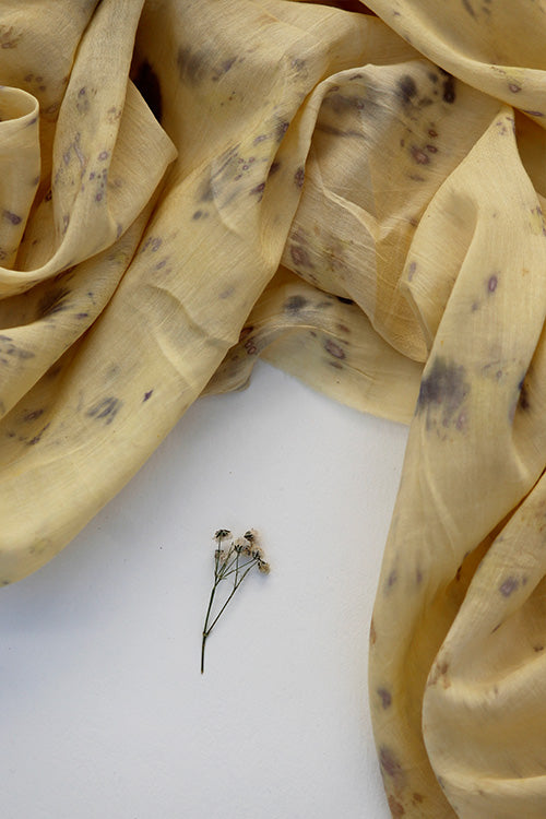 Mulya "MINA" Eco Printed Cotton Silk Yardage