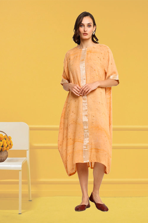 Bageeya "Aamrapali"  Handwoven Slub Cotton Dress