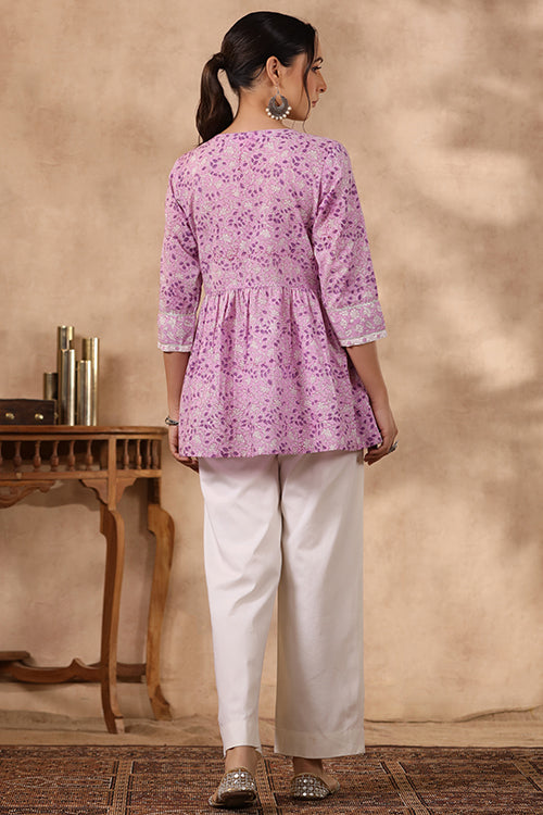 Shuddhi Pink And Purple Top