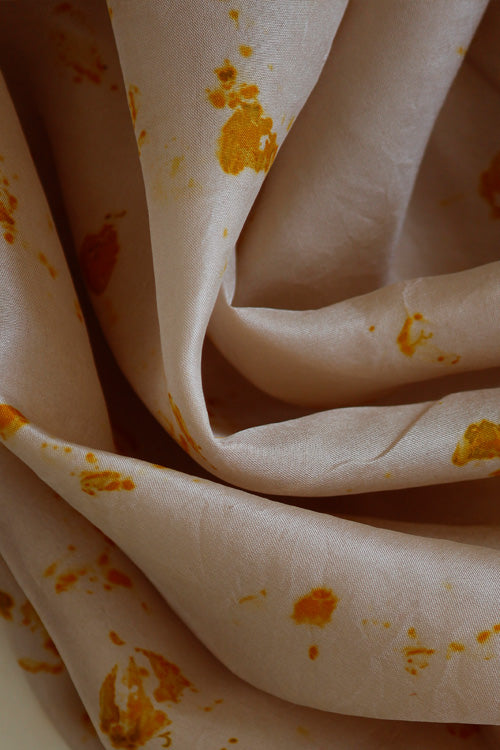 Mulya "AKHROT" Eco Printed Habutai Silk Yardage