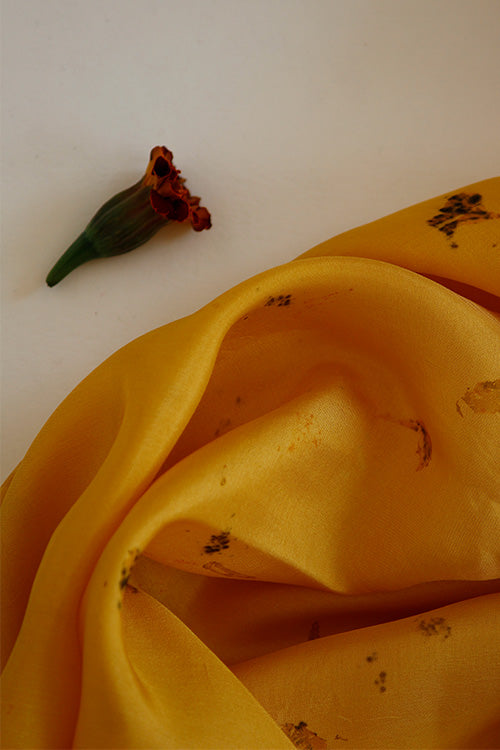 Mulya "GOTI" Eco Printed Habutai Silk Yardage