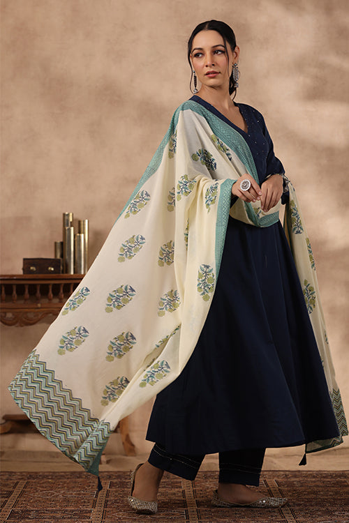 Shuddhi Blue Color 3 Piece Set