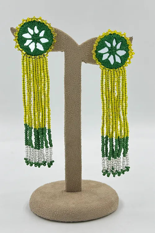 Antarang- Jil-Mil Earrings- Green
