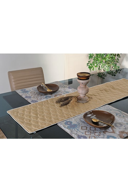 Arcs Cotton Quilted Runner