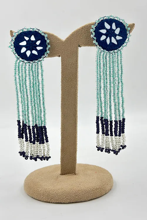 Antarang- Jil-Mil Earrings- Dark Blue