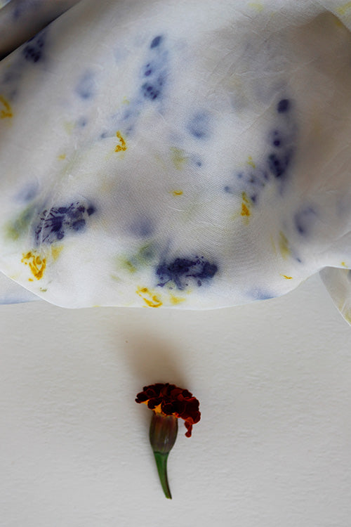 Mulya "NAMI" Eco Printed Habutai Silk Yardage