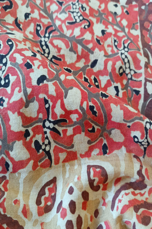 Craetive Bee 'FAYE' Natural Dye Hand Block Printed Multi-Patch Cotton Fabric