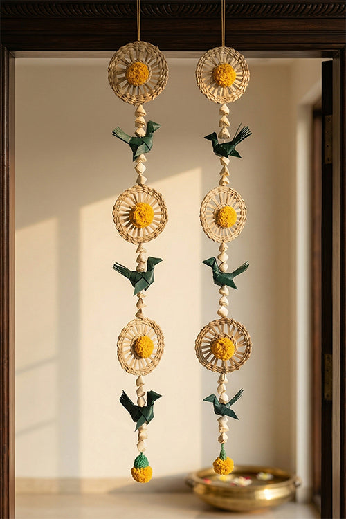 Greenkraft Pakshi Handcrafted Chamba Streamer - Set Of 2