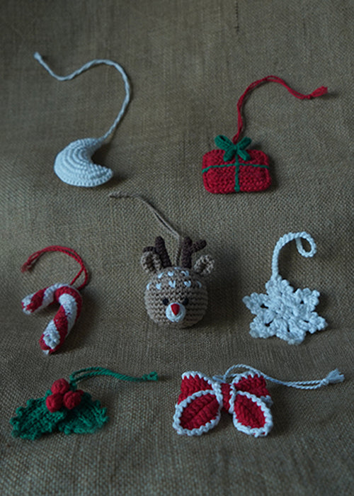 Himalayan Blooms Eco-Friendly Crochet Ornament Set of 7